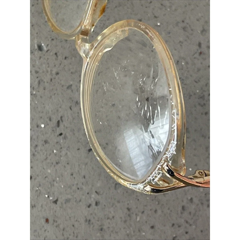 Luxottica Eyeglasses Frames ONLY LU4282 C123 Gold Clear Full Rim 55-15-135 Italy